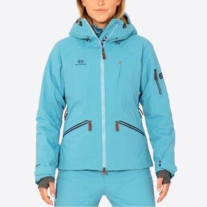 Elevenate Zermatt Women’s Hooded Snow Ski Jacket Nordic Blue size small